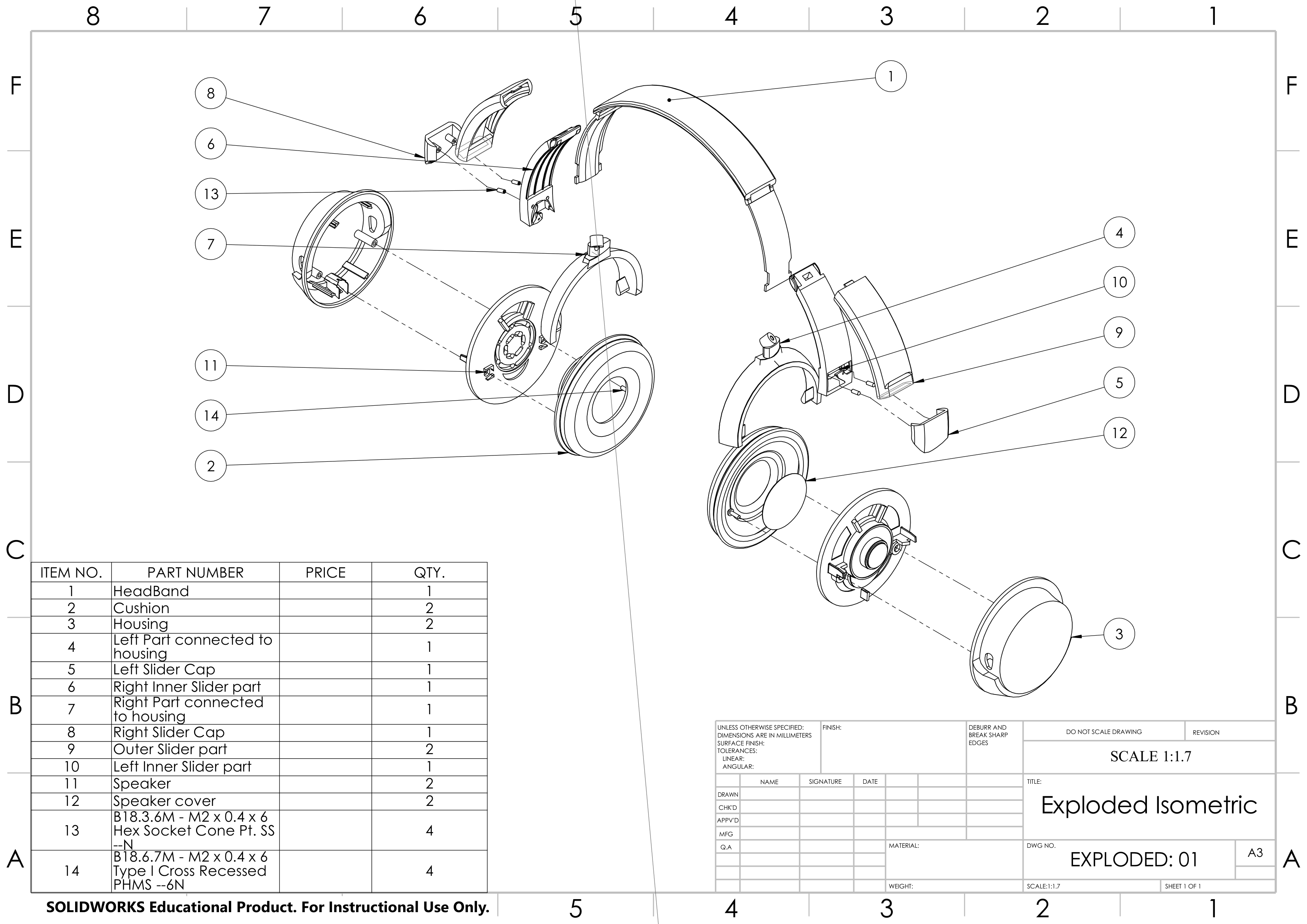 CAD Replication of Sony Headphones
