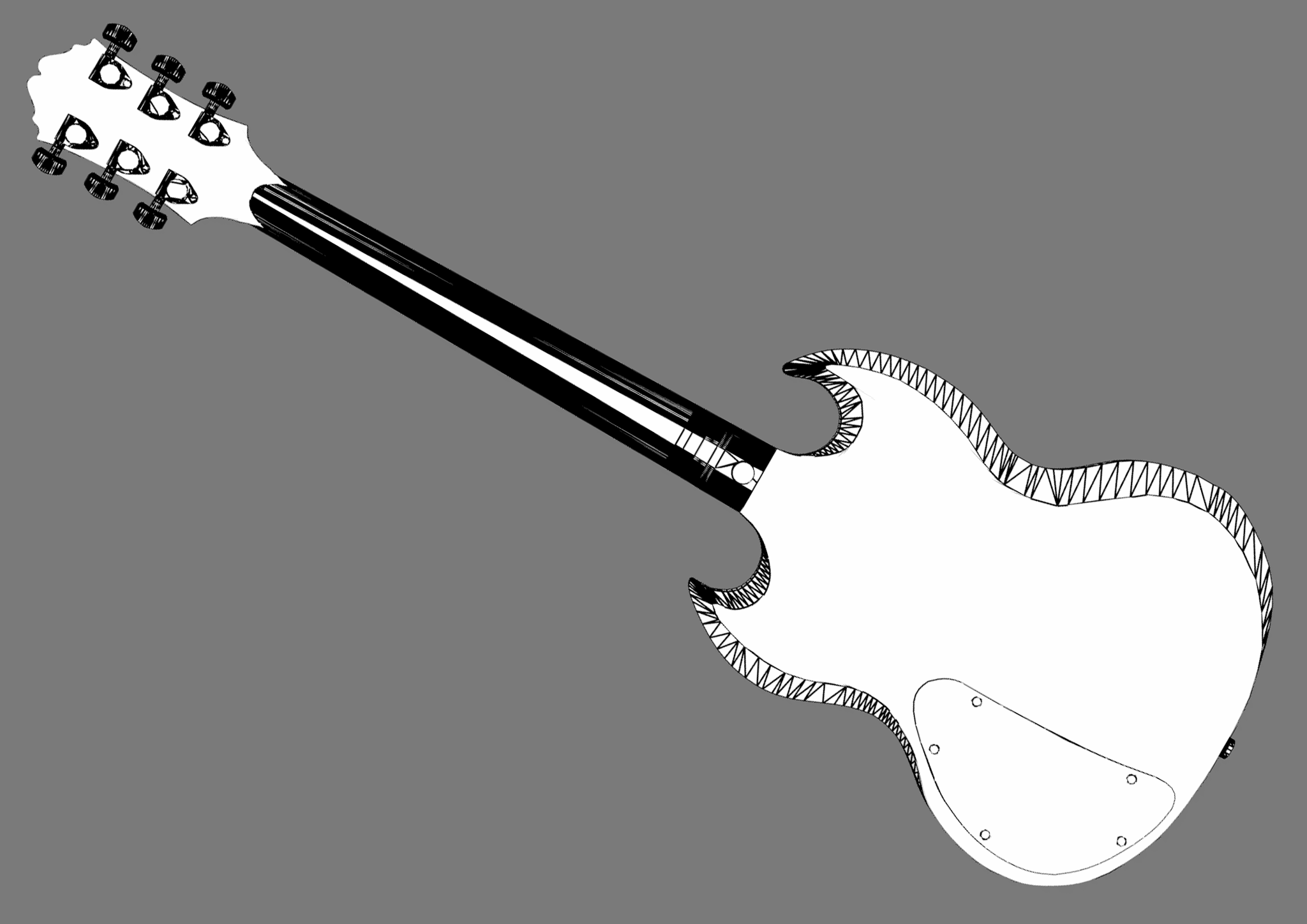 3D replication of a Gibson SG Guitar