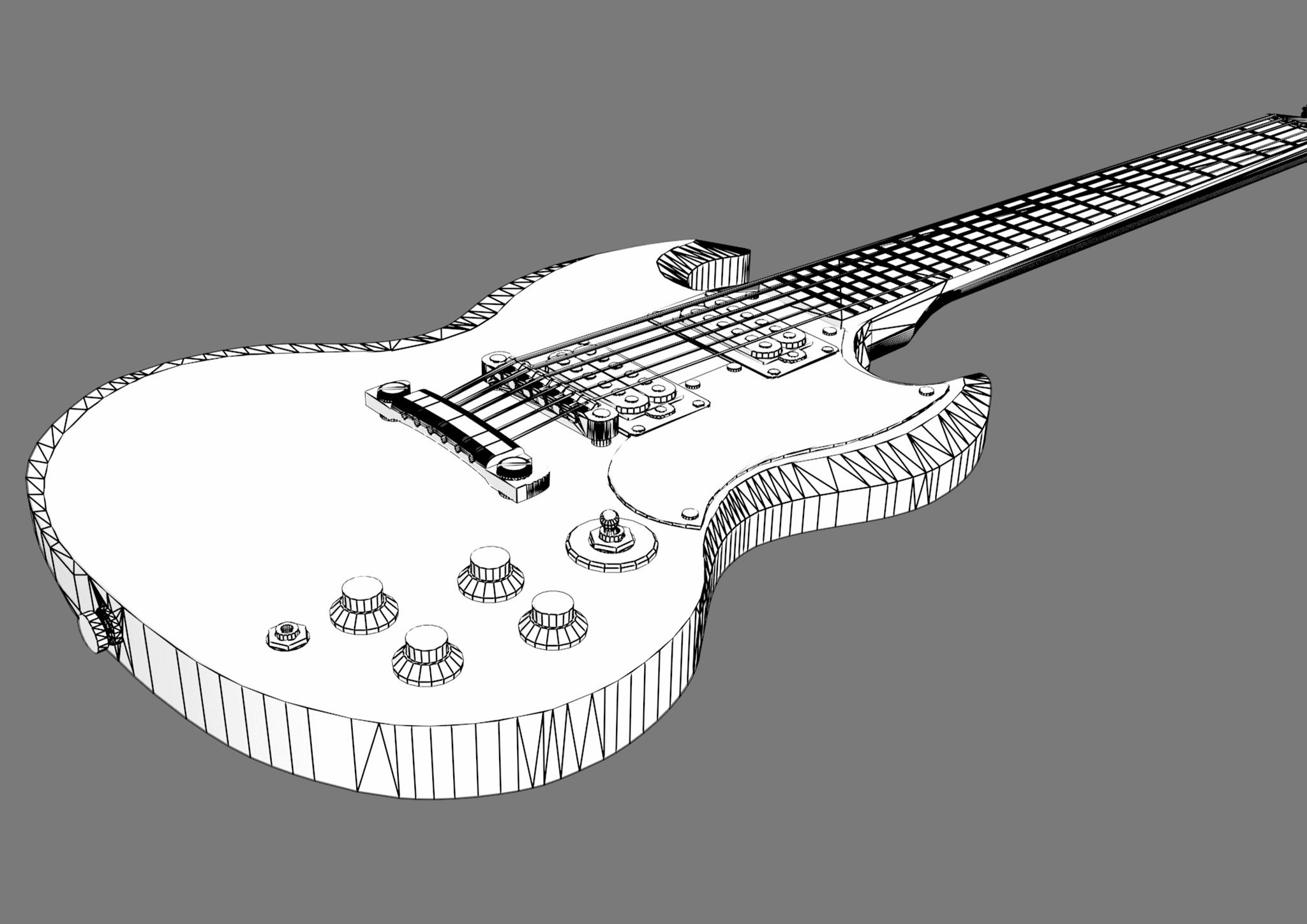 3D replication of a Gibson SG Guitar