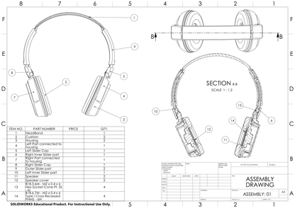 CAD Replication of Sony Headphones