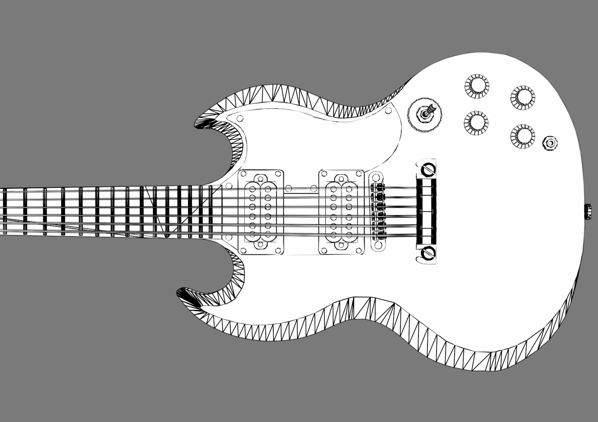 3D replication of a Gibson SG Guitar