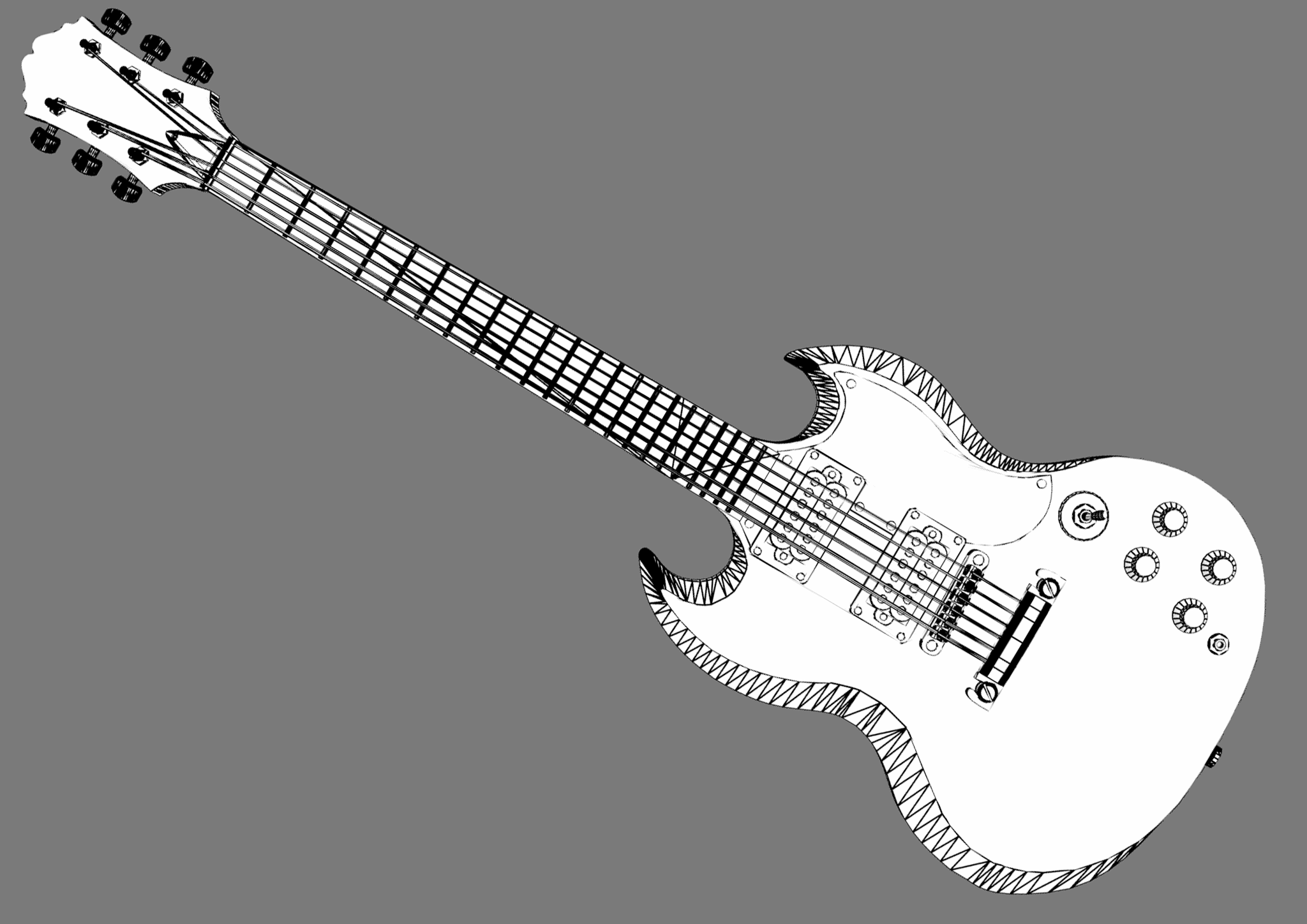 3D replication of a Gibson SG Guitar